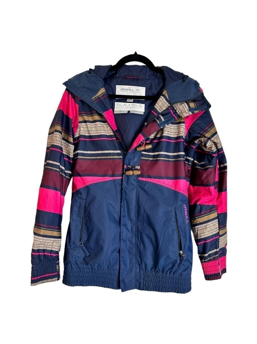 O'Neill Freedom Series Nobility Ski Jacket Women's XS Pink AOP Stripe Winter